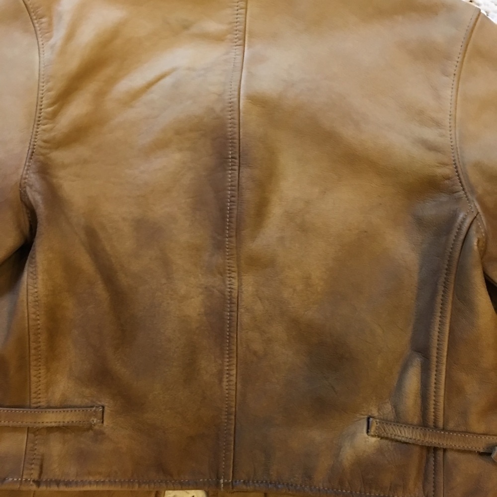 Ralph Lauren Blue Label Ombré Leather Jacket - Picture 7 of 7